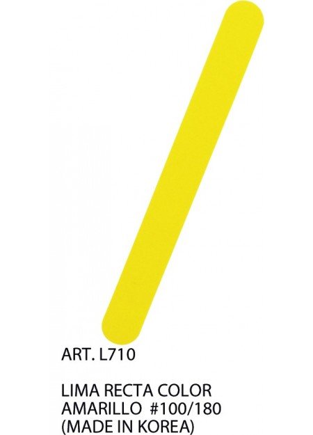 LIMA RECTA COLOR AMARILLO *100/180|MADE IN KOREA|