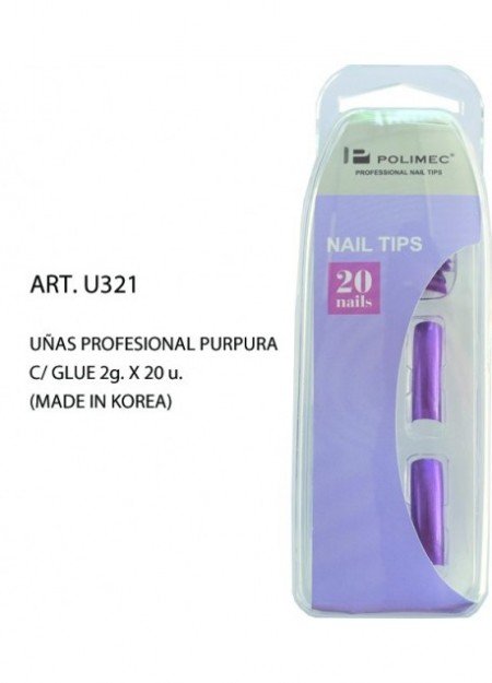 UNAS PROFESIONAL PURPURA C/ GLUE 2g. X 20 u.  MADE IN KOREA