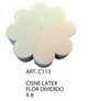 CISNE LATEX FLOR DIVIDIDO X 8