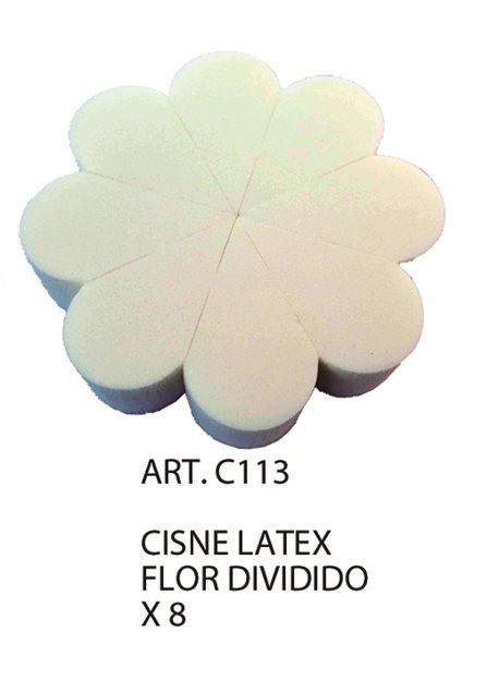 CISNE LATEX FLOR DIVIDIDO X 8