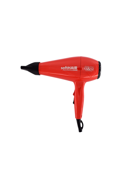 SECADOR GI&GI PROFESSIONAL SOFT HAIR 2200 WATTS  ROJO MADE IN ITALY